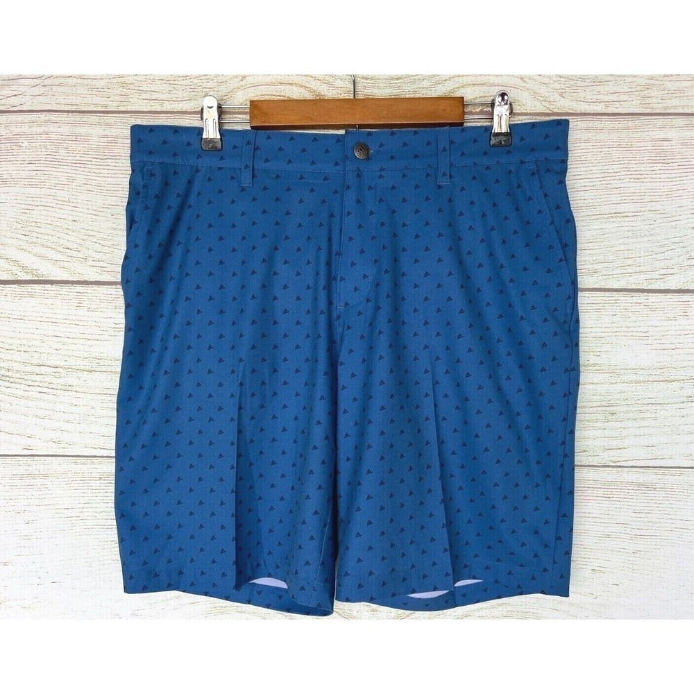 Adidas 365 Performance Shorts Mens Size 36 Blue ADI Logo Woven Stretch New